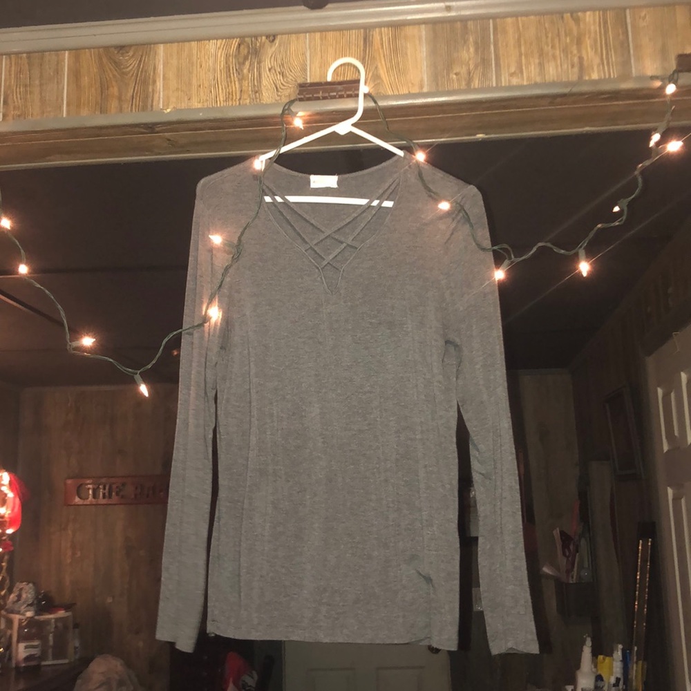 lightweight, long sleeve Grey shirt